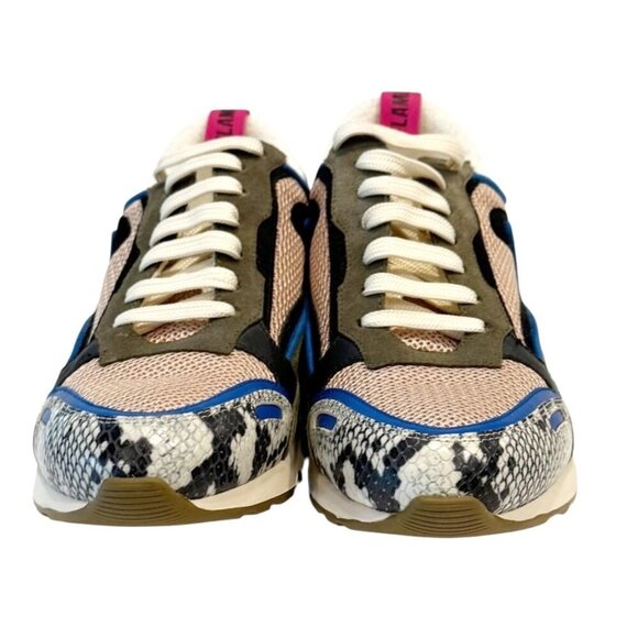 Sandro Women's Flame Paneled Sneaker Gray Pink Size 9.5 NWB - Picture 3 of 10